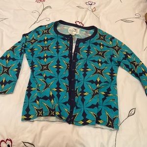 Anthropologie Tabitha Aquascapes cardigan sweater